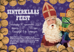 Sinterklaasfeest op De Kraaghoeve! Kinderen van cliënten, familie en medewerkers zijn van harte welkom. Meld je kind voor 15 november aan.